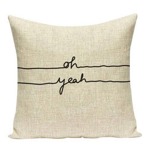 Coussin Décoratif avec Écriture | Housse Déco