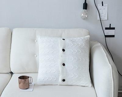 Coussin décoré de Boutons | Housse Déco