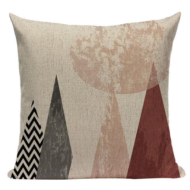 Coussin Design Rouge et Gris | Housse Déco