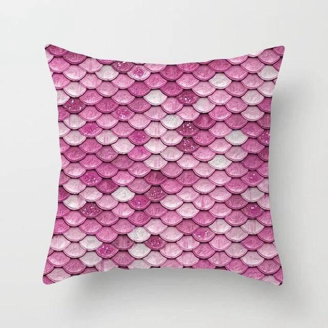 Coussin Écaille Rose | Housse Déco