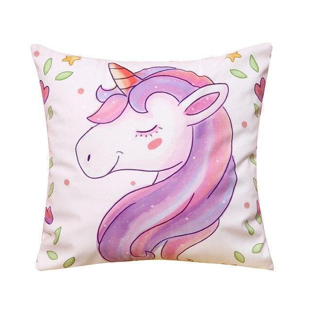 Coussin Emoji Licorne | Housse Déco