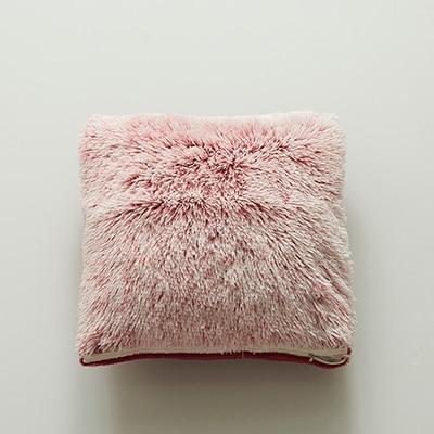 Coussin Fausse Fourrure Rose | Housse Déco