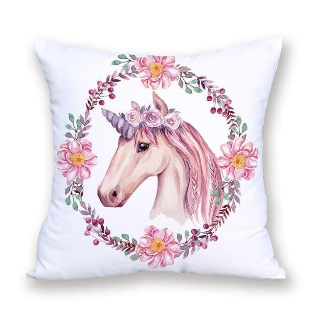 Coussin Fille Licorne | Housse Déco