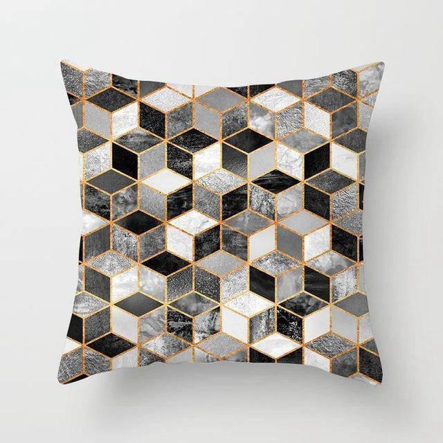 Coussin Forme Geometrique Noir et Blanc | Housse Déco