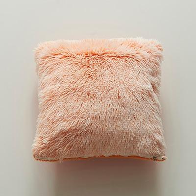 Coussin Fourrure Orange | Housse Déco