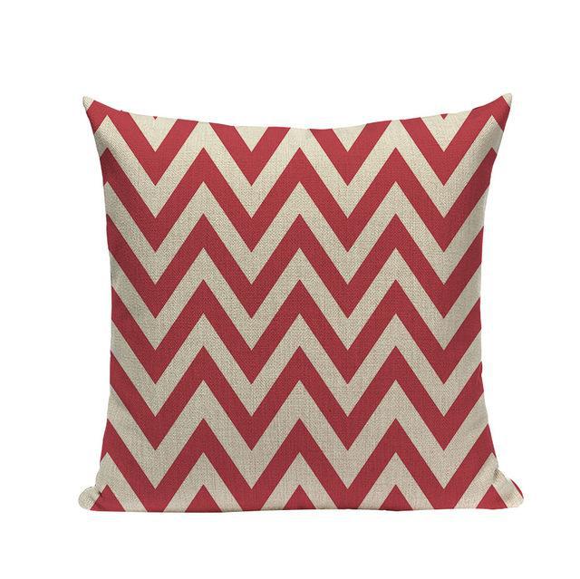 Coussin Géométrie Rouge | Housse Déco