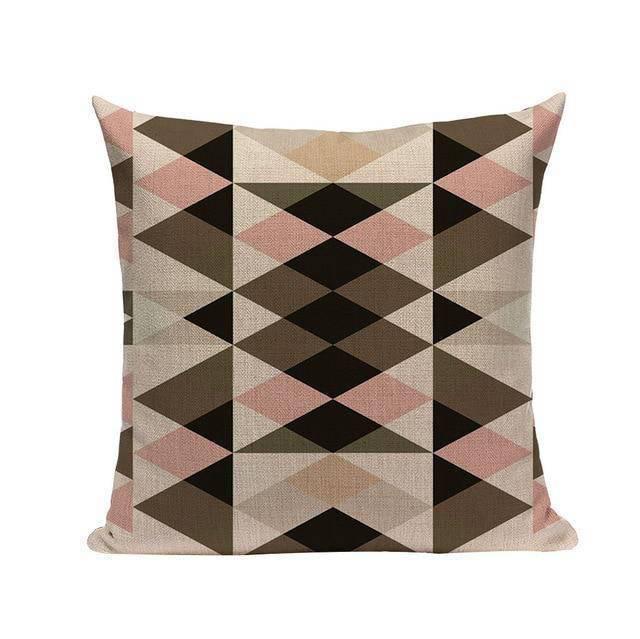 Coussin Geometrique Beige | Housse Déco