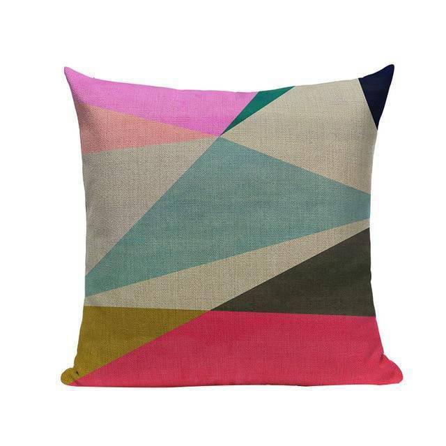 Coussin Géométrique Couleur Pastel | Housse Déco