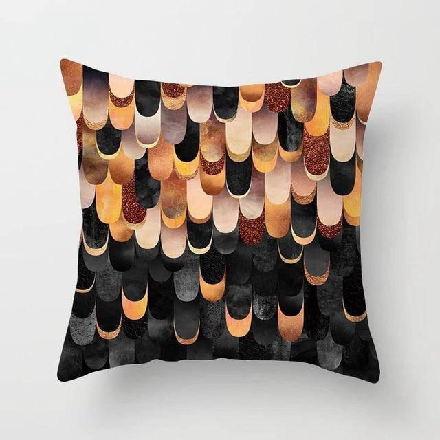 Coussin Geometrique Noir | Housse Déco