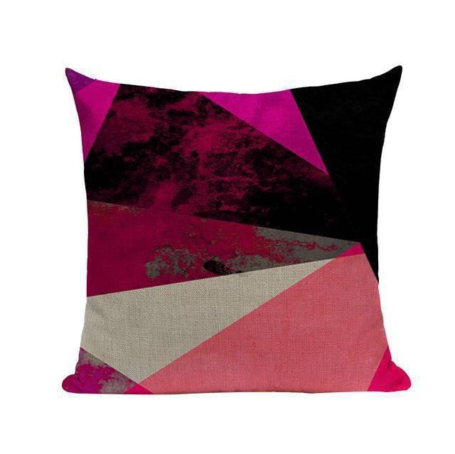 Coussin Geometrique Rose | Housse Déco