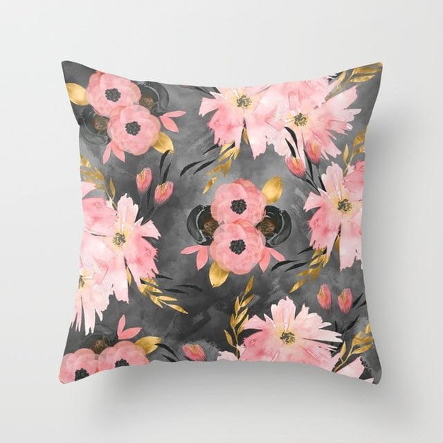 Coussin Imprime Fleuri pas cher | Housse Déco