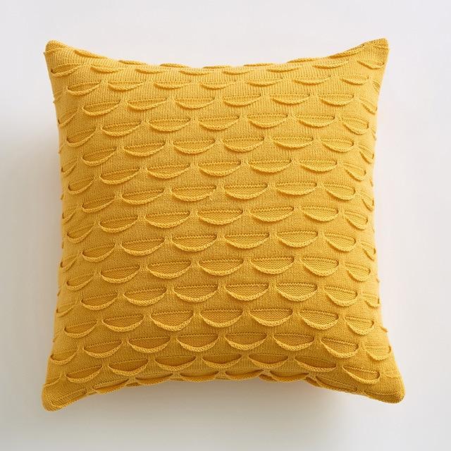 Coussin Jaune Coton | Housse Déco