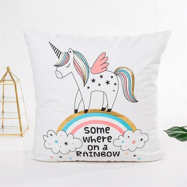 Coussin Licorne au Crochet | Housse Déco