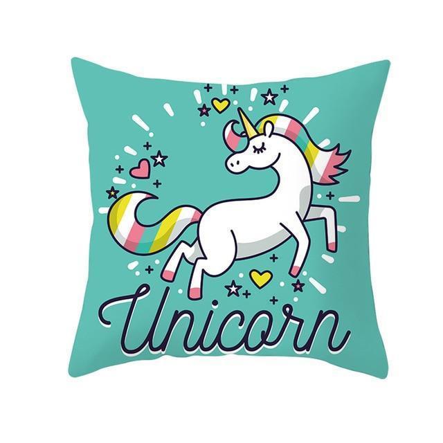 Coussin Licorne Bleu | Housse Déco