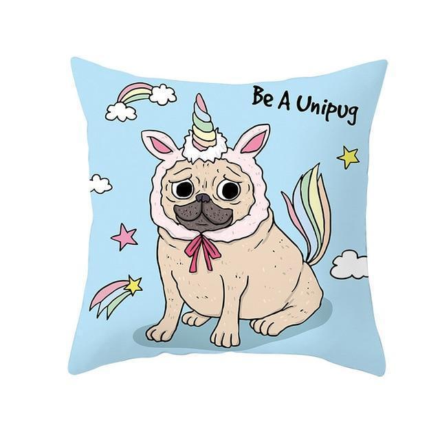 Coussin Licorne Chien | Housse Déco