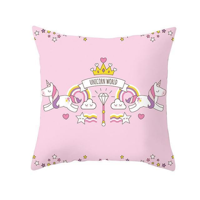 Coussin Licorne Rose | Housse Déco