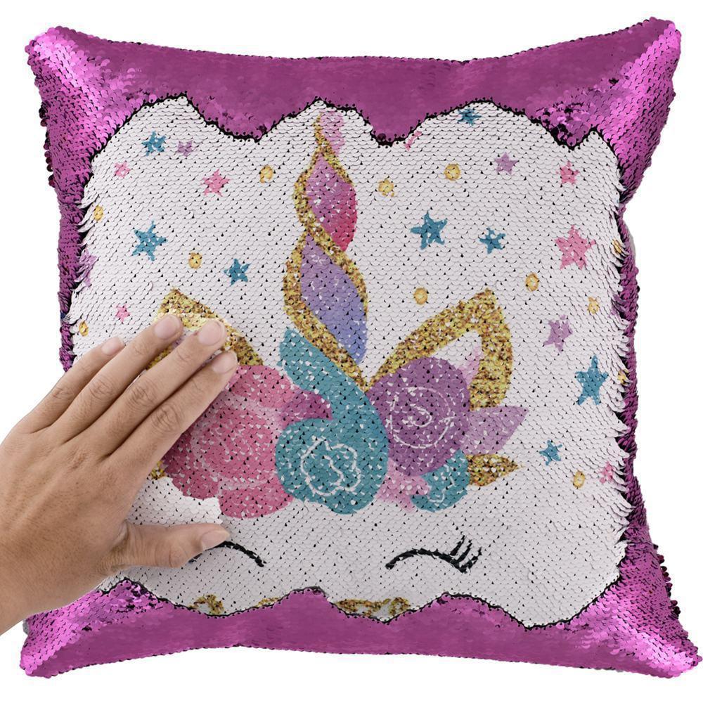 Coussin Licorne Sequin | Housse Déco