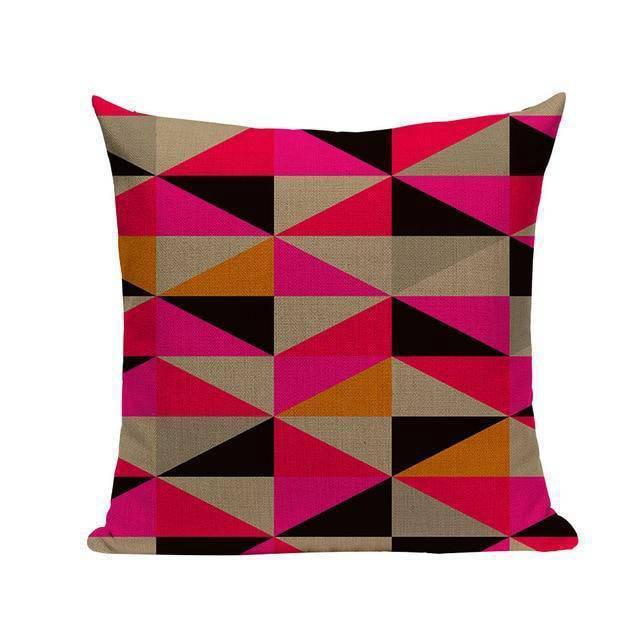 Coussin Motif Geometrique Noir | Housse Déco