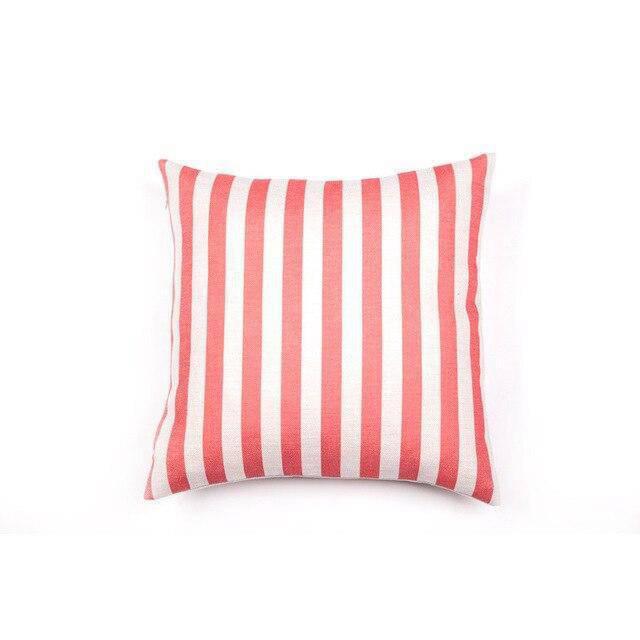 Coussin Rayure Rouge Blanc | Housse Déco