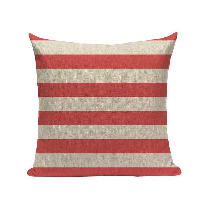 Coussin Rayure Rouge