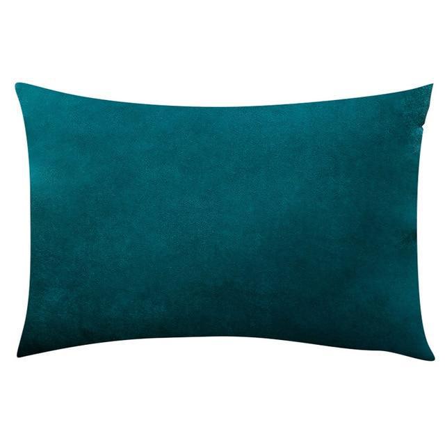 Coussin Rectangulaire Bleu Canard | Housse Déco