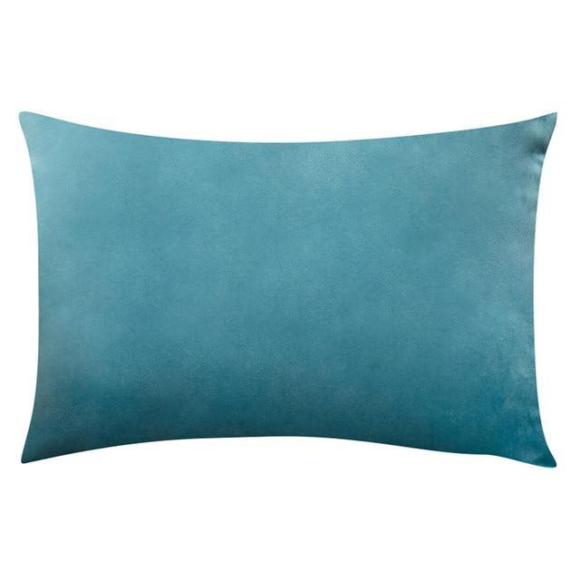 Coussin Rectangulaire Bleu Turquoise | Housse Déco