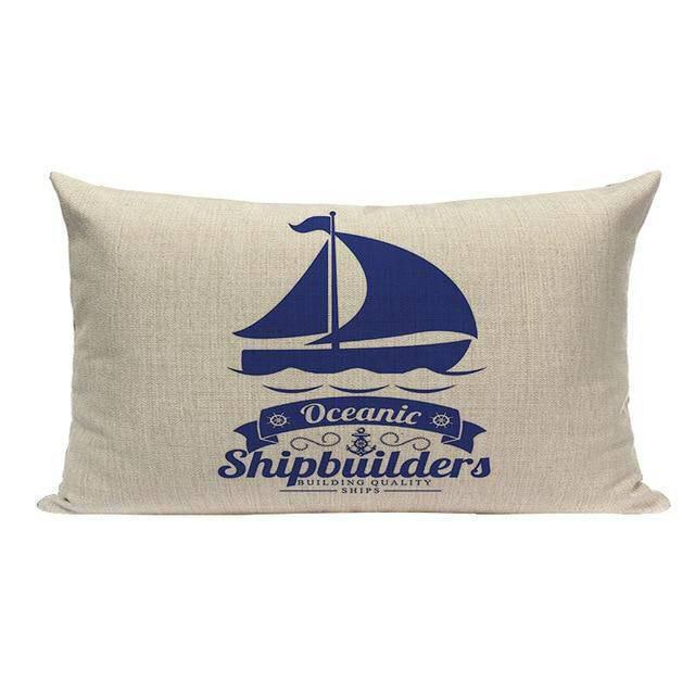 Coussin Rectangulaire Bord de Mer | Housse Déco