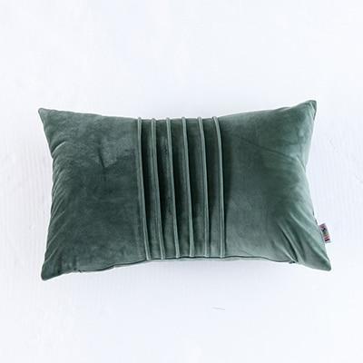 Coussin Rectangulaire Velours Vert | Housse Déco