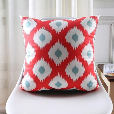 Coussin Rouge et Bleu | Housse Déco