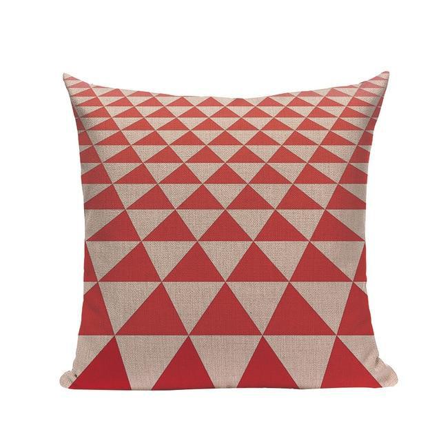 Coussin Rouge Graphique | Housse Déco