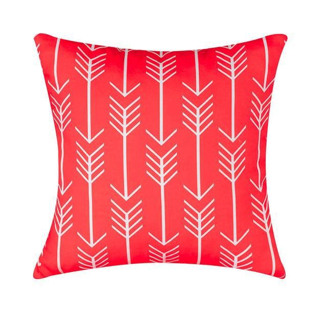 Coussin Rouge Motif | Housse Déco