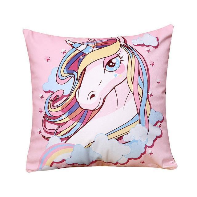 Coussin Tête Licorne | Housse Déco