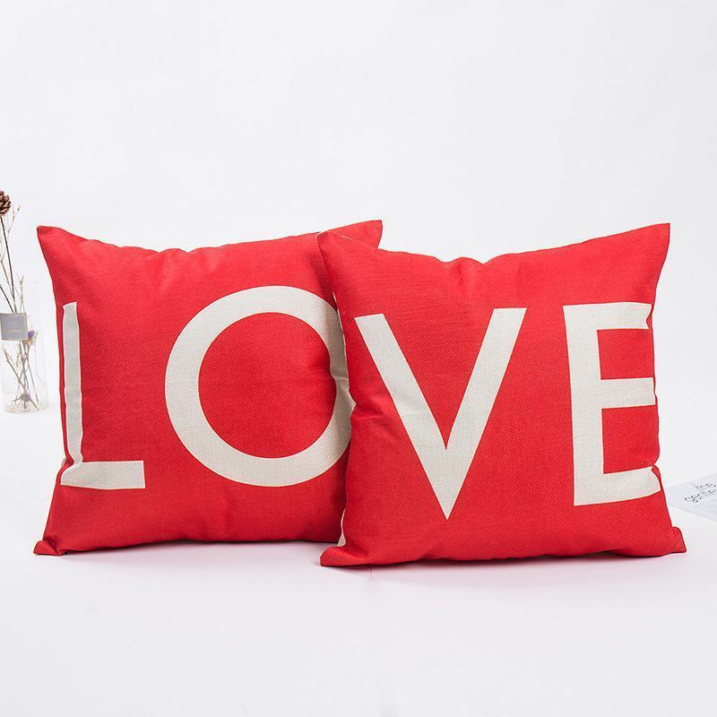 Coussin Tissu Coeur Rouge | Housse Déco