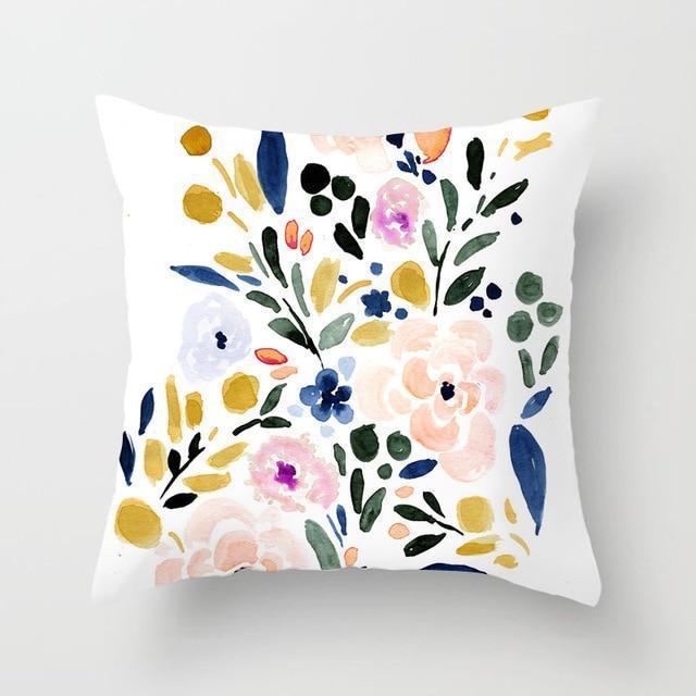 Coussin Tissu Fleurs | Housse Déco