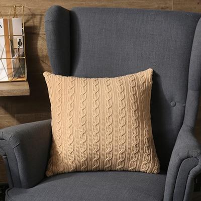 Coussin Tricot Écru | Housse Déco