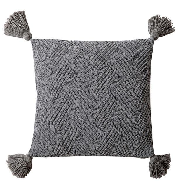 Coussin Tricot Fait Main | Housse Déco