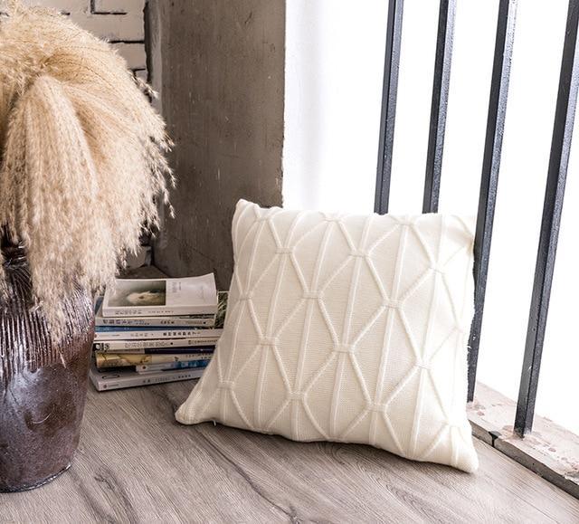 Coussin Tricot Torsade | Housse Déco