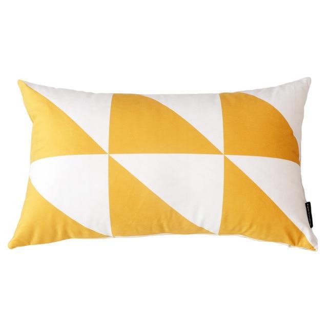 Housse Coussin Rectangulaire Jaune | Housse Déco