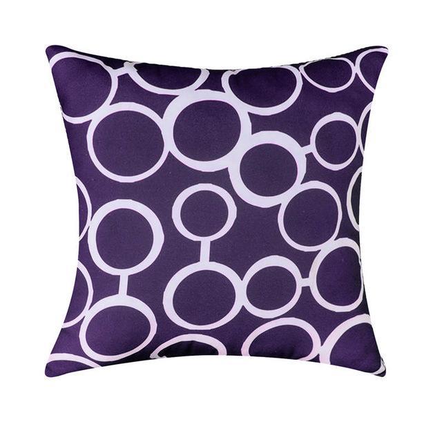 Housse Coussin Rond Violet