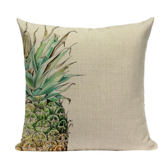 Housse de Coussin Ananas Vert | Housse Déco