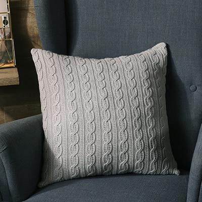 Housse de Coussin Gris Clair Coton | Housse Déco