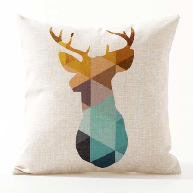 coussin motif cerf