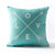 Coussin Blanc Turquoise | Housse Déco