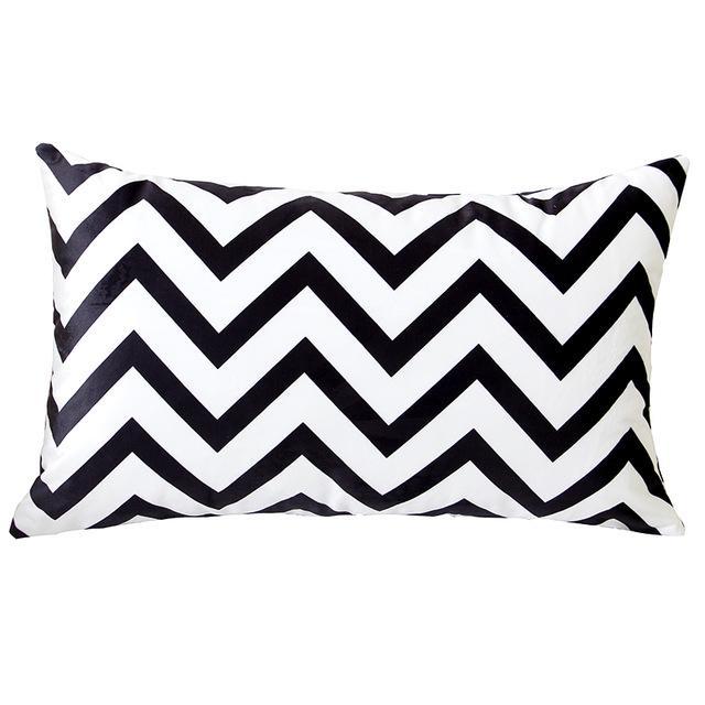 Coussin canapé Noir et Blanc | Housse Déco