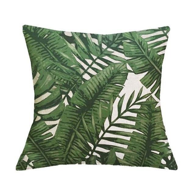 Coussin Extérieur Feuillage | Housse Déco