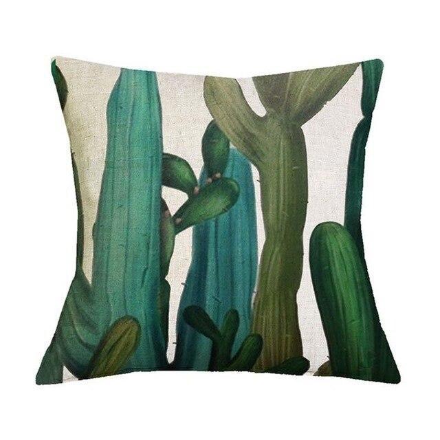 Coussin avec Motif Cactus | Housse Déco