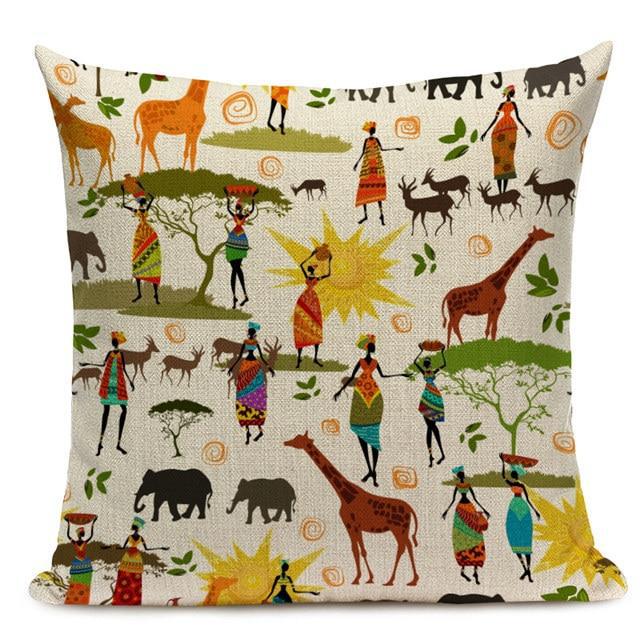 Coussin Motif Afrique | Housse Déco