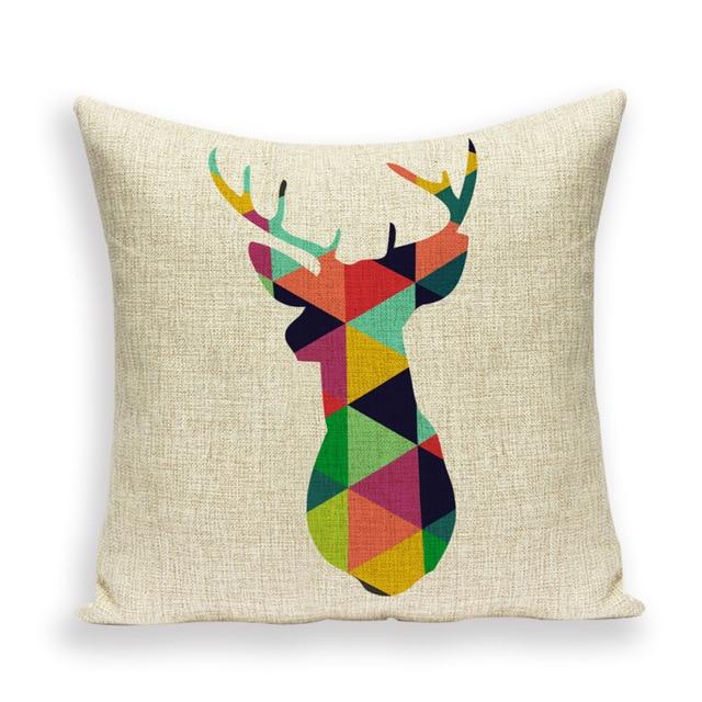 Coussin Tête de Renne | Housse Déco