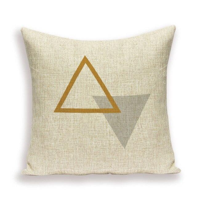Coussin Jaune Moutarde Beige | Housse Déco