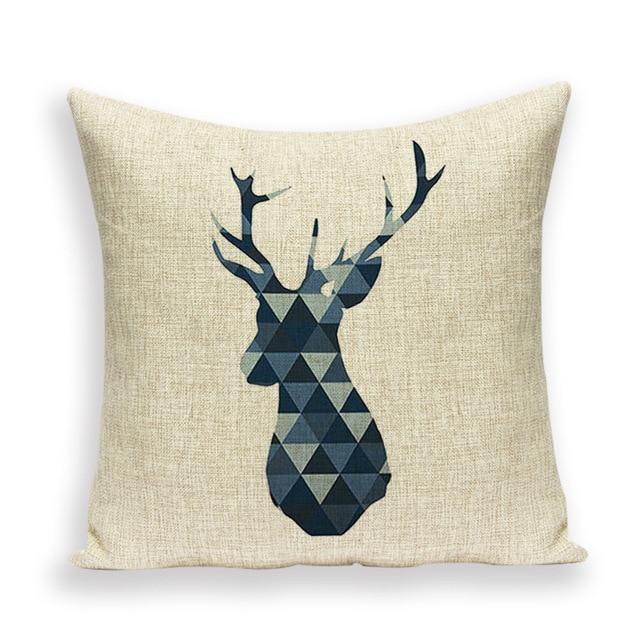 Coussin Motif Bleu Marine | Housse Déco